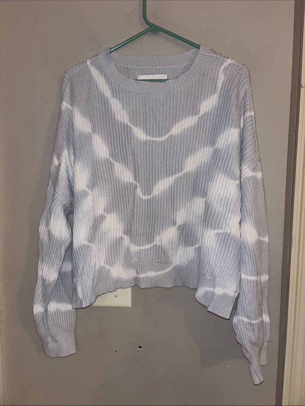 pistola Light Gray & White Tie-Dye Crewneck Sweater